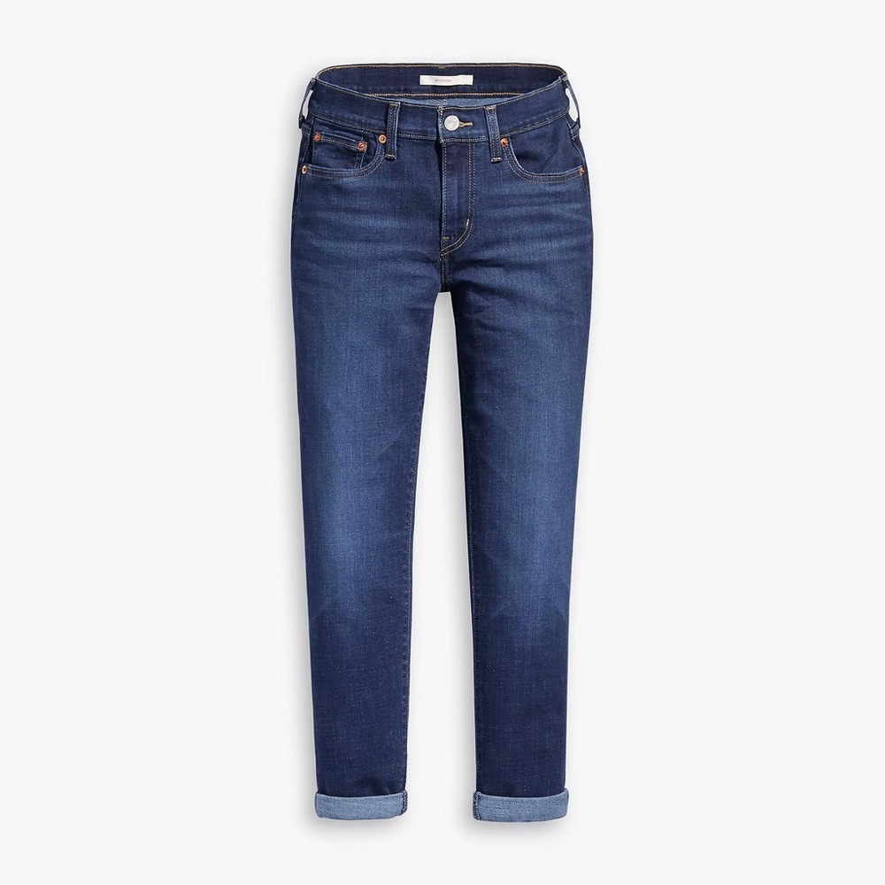 LEVI’S BOYFRIEND JEANS - MIDRISE. SZ 28 x 27 - Medium/Dark wash